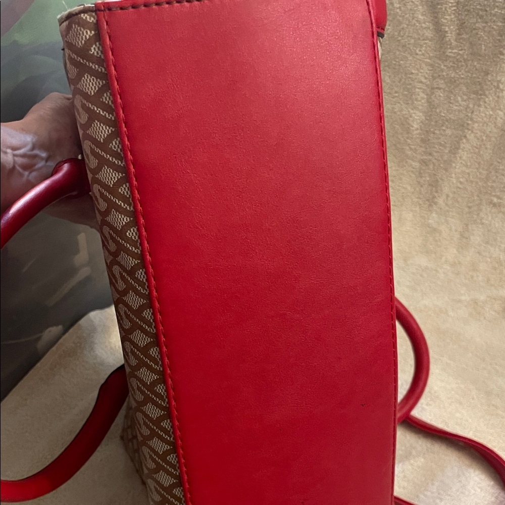 Nine West Red and Tan Patterned Shoulder Bag - Picture 5 of 7